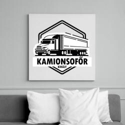 printfashion Kamionsofőr király - Vászonkép - Fehér (6641170)