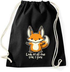 printfashion Look At All The Fox I Give - Sportzsák, Tornazsák - Fekete (4810019)