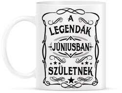 printfashion A legendák júniusban születnek - Bögre - Fehér (2459544)