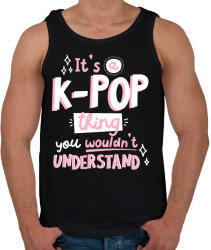 printfashion KPOP rajongó - Férfi atléta - Fekete (1478533)