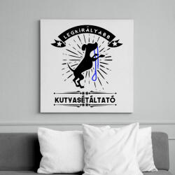 printfashion Kutyasétáltató - Vászonkép - Fehér (6627380)