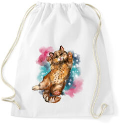 printfashion watercolor cat - Sportzsák, Tornazsák - Fehér (5601048)