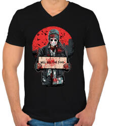 printfashion A kajáért - Férfi V-nyakú póló - Fekete (314863)