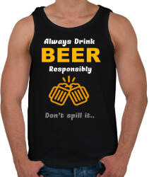 printfashion sört inni felelősségteljesen - Férfi atléta - Fekete (1861004)