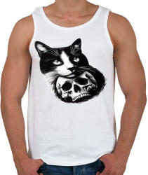 printfashion Macska - Férfi atléta - Fehér (15322930)