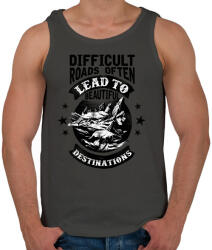 printfashion Csodás utak - Férfi atléta - Sötétszürke (208812)