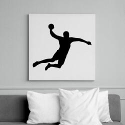 printfashion kézilabdás - Vászonkép - Fehér (6633612)