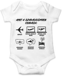 printfashion Amit a szabadidőmben csinálok - Baba Body - Fehér (7687699)