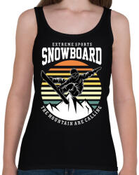 printfashion Snowboard extreme sport - Női atléta - Fekete (10778966)