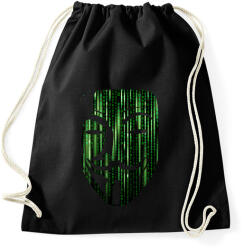 printfashion Anonymous bináris kód - Sportzsák, Tornazsák - Fekete (6131360)