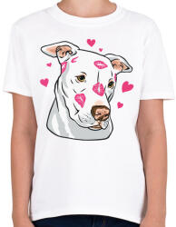 printfashion Szeretem a kutyám Pitt bull - Gyerek póló - Fehér (4313557)