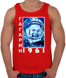 printfashion Gagarin 1961 Cirill - Férfi atléta - Piros (315272)