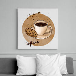 printfashion Kávé sütivel - Vászonkép - Fehér (6632287)
