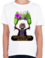 printfashion Ijesztően jól játszok - Gyerek póló - Fehér (16697173)