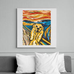 printfashion Kutya sikoly - Vászonkép - Fehér (11863017)