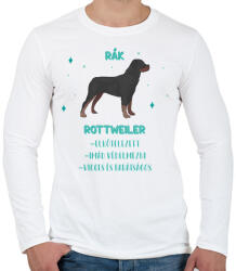 printfashion Rák - Rottweiler - Férfi hosszú ujjú póló - Fehér (13343941)