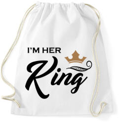 printfashion I'M HER KING - Sportzsák, Tornazsák - Fehér (1156065)