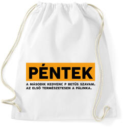 printfashion Péntek - Pálinka - Sportzsák, Tornazsák - Fehér (7081572)
