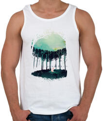 printfashion Deep in the forest - Férfi atléta - Fehér (220028)