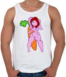 printfashion Nagy répa - Férfi atléta - Fehér (502664)