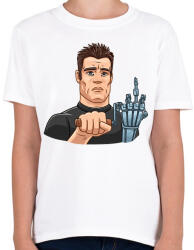 printfashion Arnold F*CKing Schwarzenegger - Gyerek póló - Fehér (2389369)