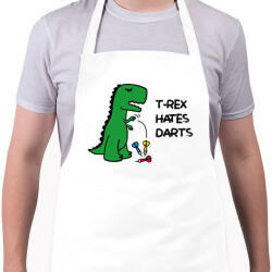 printfashion T-rex hates darts - Kötény - Fehér (11742484)