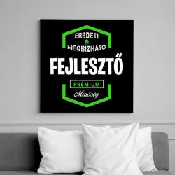 printfashion Fejlesztő prémium minőség - Vászonkép - Fekete (6647924)