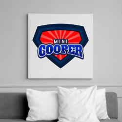 printfashion MINI COOPER - Vászonkép - Fehér (10894019)