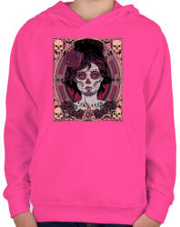 printfashion Halott nő - Gyerek kapucnis pulóver - Fukszia (184325)