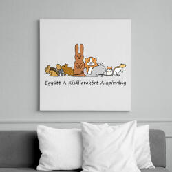 printfashion Együtt A Kisállatokért Alapítvány - Vászonkép - Fehér (13446675)