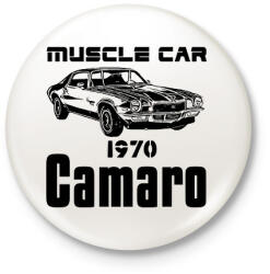 printfashion muscle car 1970 camaro - Kitűző, hűtőmágnes - Fehér (13334494)