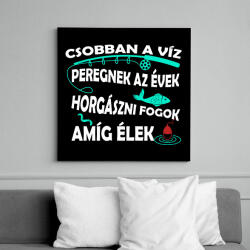 printfashion Csobban a víz- peregnek az évek - Vászonkép - Fekete (6657576)