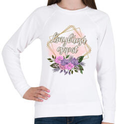 printfashion Lánybúcsú csapat (Arany keretes) - Női pulóver - Fehér (13546609)
