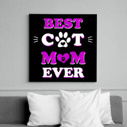 printfashion Best Cat - Vászonkép - Fekete (6658401)