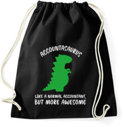 printfashion Accountasaurus - Sportzsák, Tornazsák - Fekete (12561890)