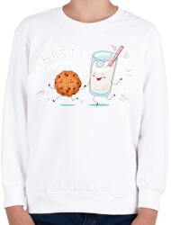 printfashion Legjobb barátok - Gyerek pulóver - Fehér (4884422)