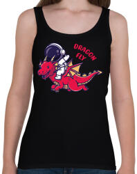 printfashion Dragon fly - Űrhajóssal - Női atléta - Fekete (6929592)