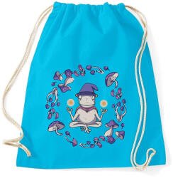 printfashion Béka és magic mushrooms - Sportzsák, Tornazsák - Surf blue (5642316)