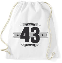 printfashion b-day-43-dark-lightgrey - Sportzsák, Tornazsák - Fehér (511515)
