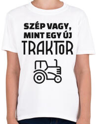 printfashion Szép vagy, mint egy új traktor - Gyerek póló - Fehér (11492440)