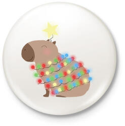 printfashion capy xmas - Kitűző, hűtőmágnes - Fehér (14887339)