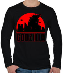 printfashion Godzilla - Férfi hosszú ujjú póló - Fekete (13146277)