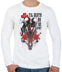 printfashion Til Death Do Us Apart skull - Férfi hosszú ujjú póló - Fehér (4637605)