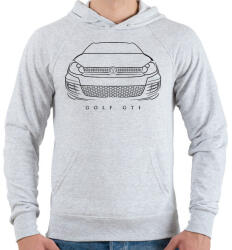 printfashion Volkswagen Golf GTI - Férfi kapucnis pulóver - Sport szürke (1088640)