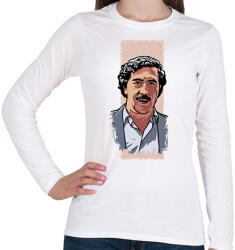 printfashion Escobar - Női hosszú ujjú póló - Fehér (1901183)