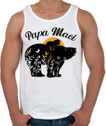 printfashion Papa maci - Férfi atléta - Fehér (6605427)