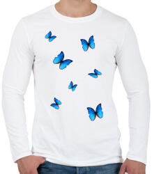 printfashion Pillangó - Férfi hosszú ujjú póló - Fehér (1019585)