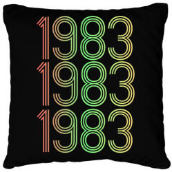 printfashion 1983 - Párnahuzat, Díszpárnahuzat - Fekete (4277647)