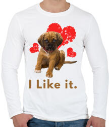 printfashion i like it - Férfi hosszú ujjú póló - Fehér (1949650)