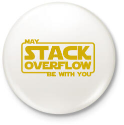 printfashion A Stack Overflow legyen veled - Kitűző, hűtőmágnes - Fehér (3921395)
